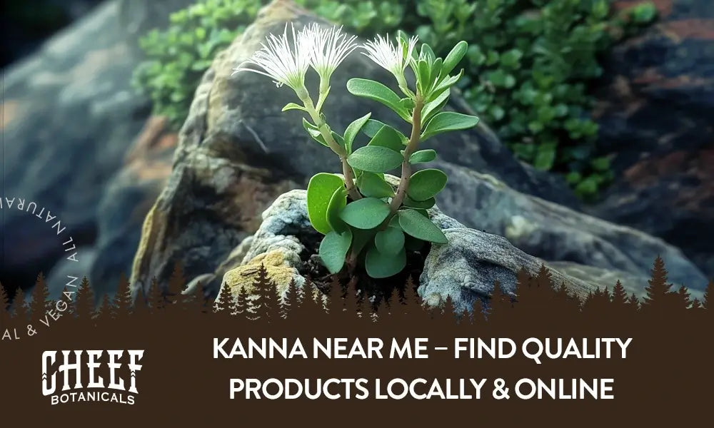 A kanna plant growing outside with the title "Kanna near me".