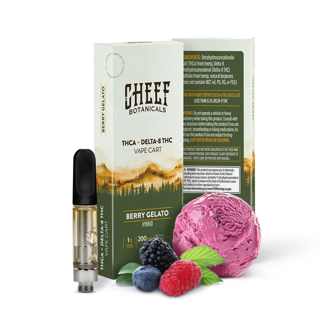 Berry Gelato THCa Vape Cart - Cheef Botanicals
