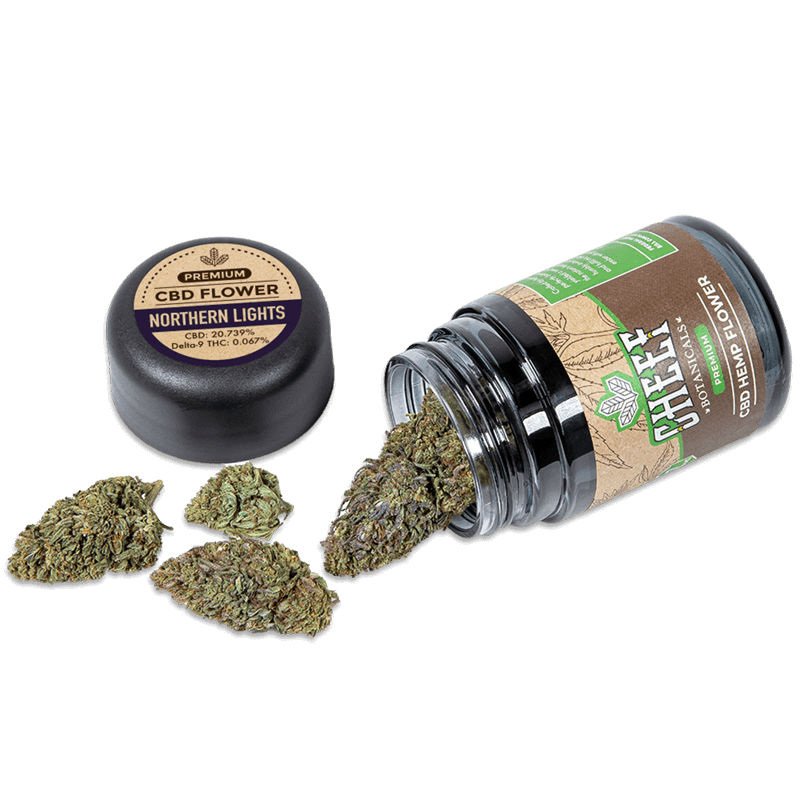 Northern Lights Large CBD Flower spilled flower