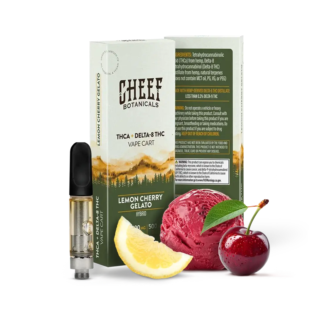 Lemon Cherry Gelato THCa Vape Cart - Cheef Botanicals