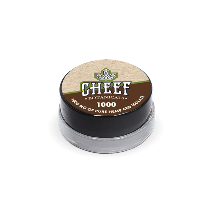 Cheef Botanicals CBD Isolate Jar closed container 1000mg